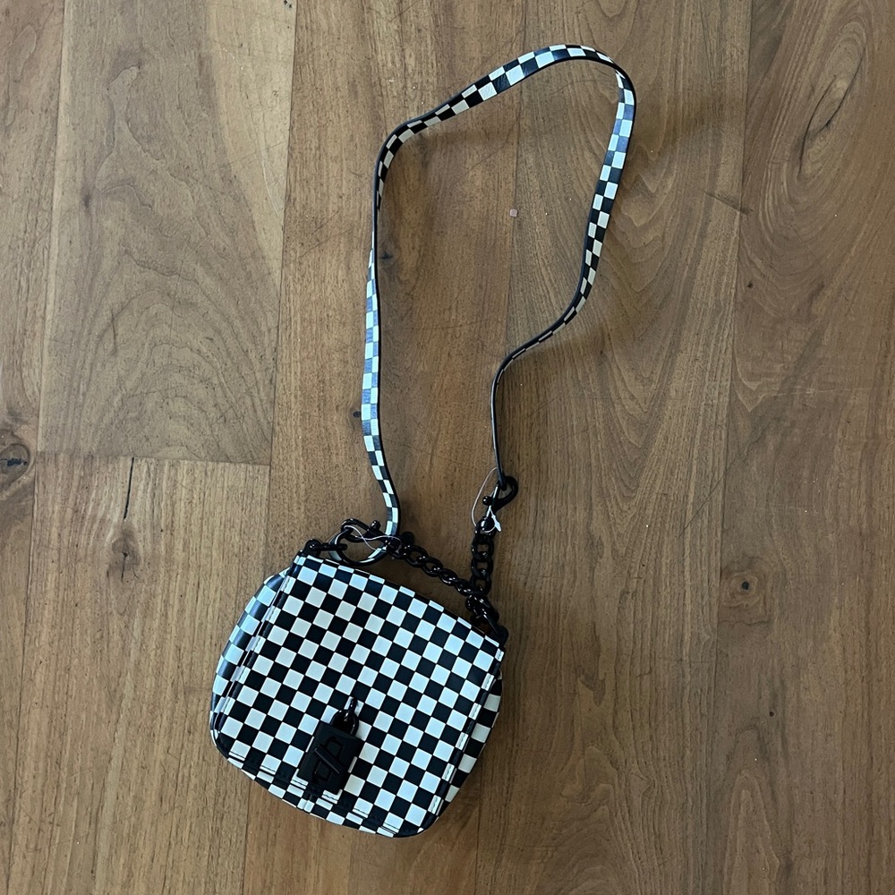 Rebecca Minkoff Love Too Checkered Leather Crossbody Bag